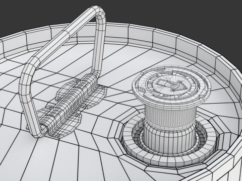 Olive Oil Can 5L round Modelo 3D