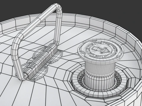 Olive Oil Can 5L round 3D Model