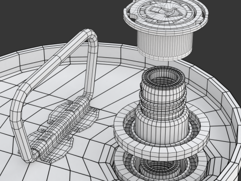 Olive Oil Can 5L round Modelo 3D