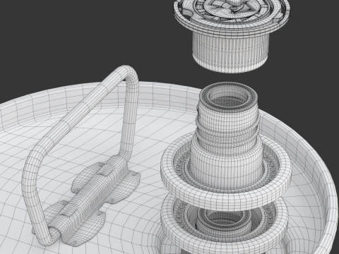 Olive Oil Can 5L round 3D Model