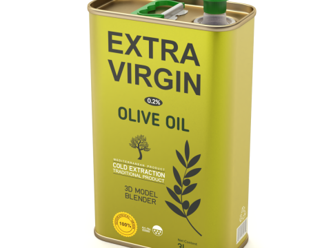 Olive Oil Can 3L Model 3D
