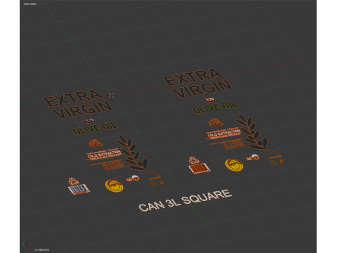 Olive Oil Can 3L Model 3D