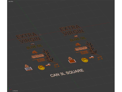 Olive Oil Can 3L 3D Model
