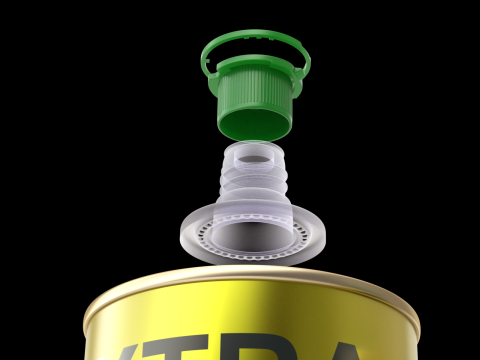 Olive Oil Can 1L Model 3D