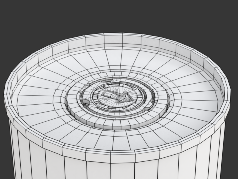 Olive Oil Can 1L Model 3D