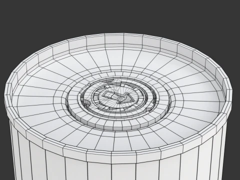 Olive Oil Can 1L 3D Model