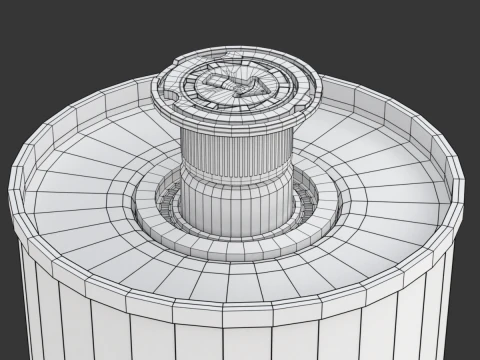 Olive Oil Can 1L 3D Model
