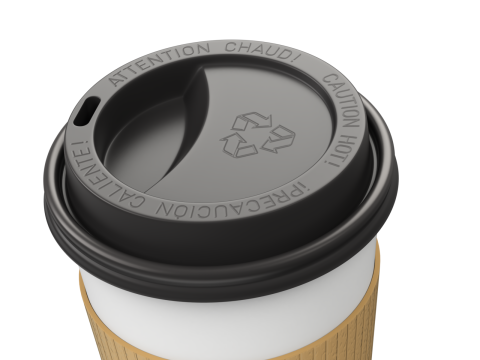 Coffee Cup Set with Lid Model 3D