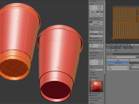 Coffee Cup Set with Lid Model 3D