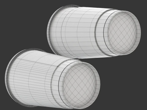 Coffee Cup Set with Lid 3D Model