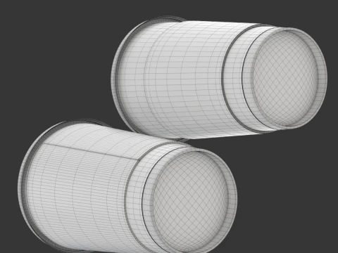 Coffee Cup Set with Lid 3D Model