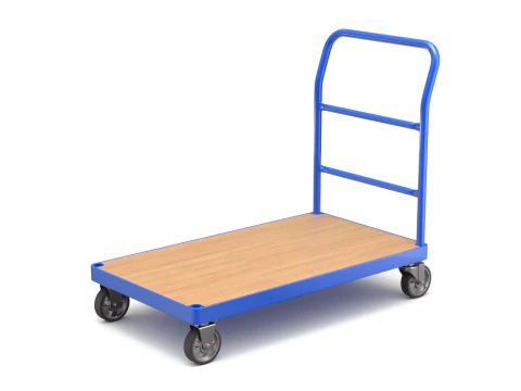 Warehouse Trolley with Storage Boxes 3D Model