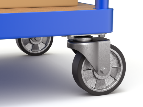 Warehouse Trolley with Storage Boxes Modelo 3D