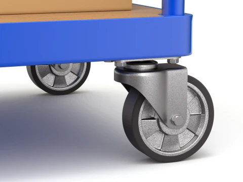 Warehouse Trolley with Storage Boxes 3D Model