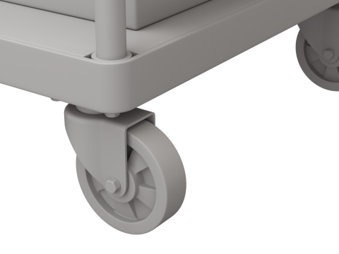 Warehouse Trolley with Storage Boxes Modelo 3D