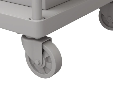 Warehouse Trolley with Storage Boxes 3D Model