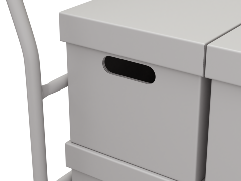 Warehouse Trolley with Storage Boxes Modelo 3D