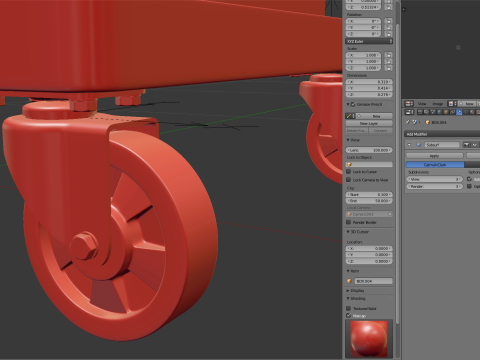 Warehouse Trolley with Storage Boxes Modelo 3D