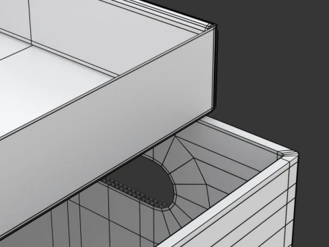 Warehouse Trolley with Storage Boxes 3D Model