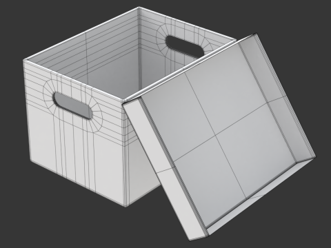 Warehouse Trolley with Storage Boxes Modelo 3D