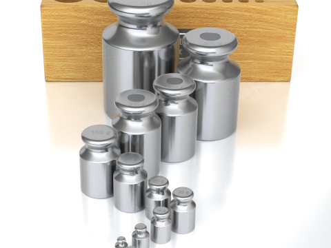 Calibration Weight Set 3D Model