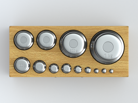 Calibration Weight Set 3D Model