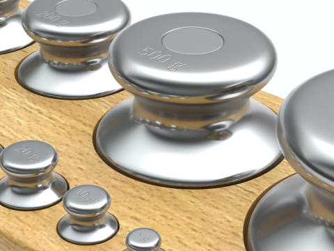 Calibration Weight Set 3D Model
