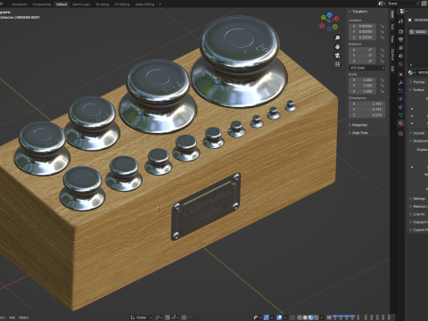 Calibration Weight Set 3D Model