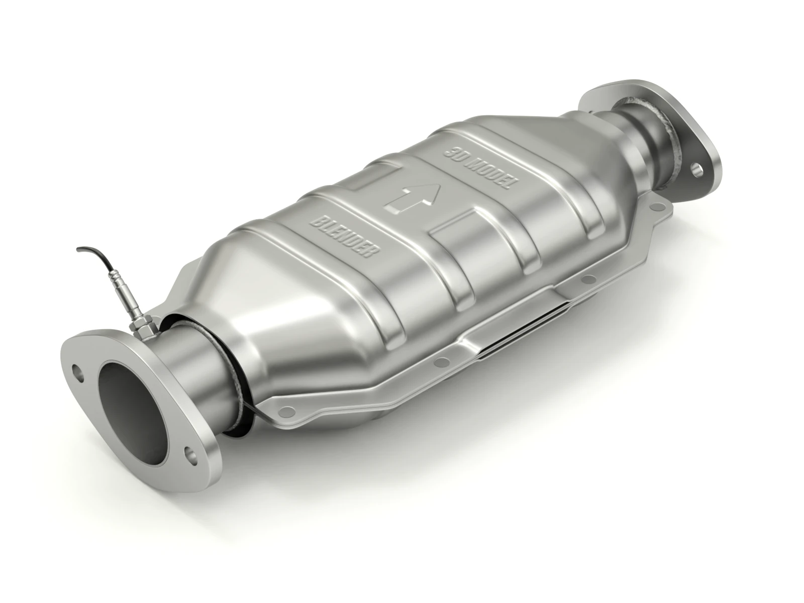 Catalytic Converter 3D Model .c4d .max .obj .3ds .fbx .stl .blend