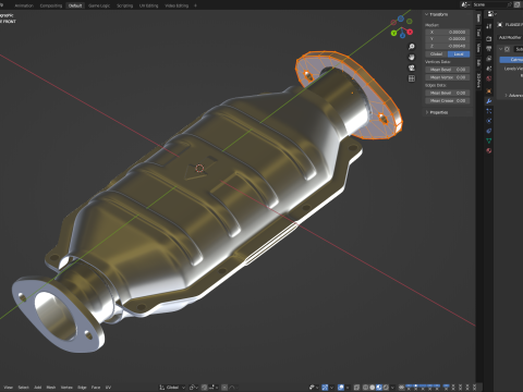 Catalytic Converter 3D Model