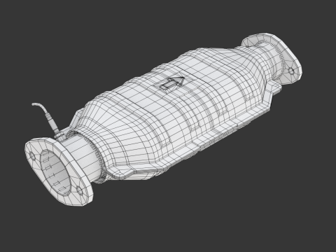 Catalytic Converter 3D Model