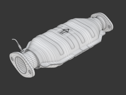 Catalytic Converter 3D Model