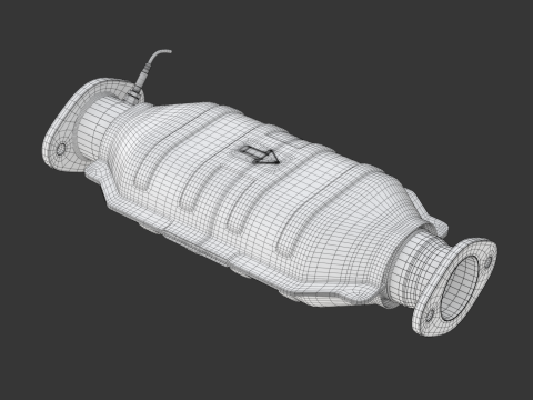 Catalytic Converter 3D Model