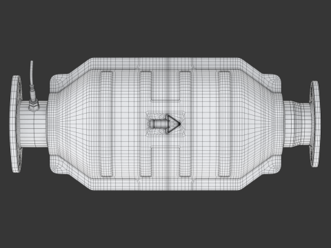 Catalytic Converter 3D Model