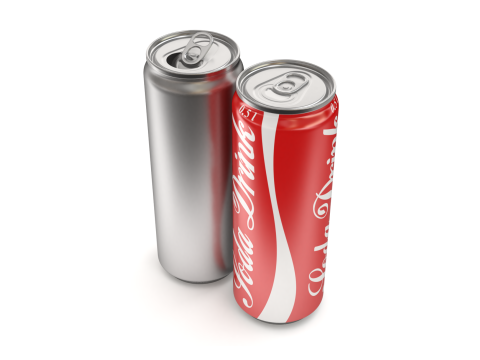 Open and closed drink can 3D Model