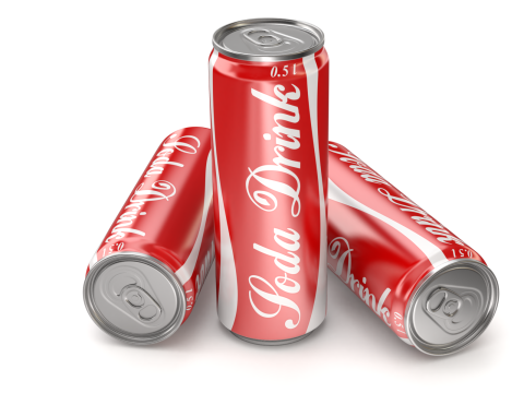 Open and closed drink can Model 3D