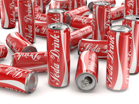 Open and closed drink can Model 3D