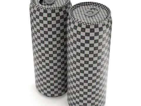 Lata de bebida aberta e fechada Modelo 3D