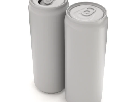 Lata de bebida aberta e fechada Modelo 3D