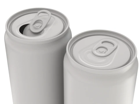 Lata de bebida aberta e fechada Modelo 3D