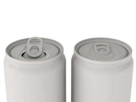 Lata de bebida aberta e fechada Modelo 3D