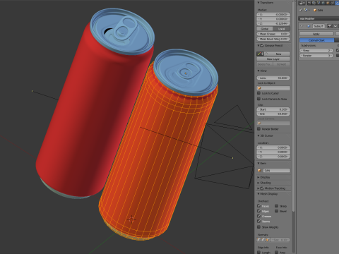 Open and closed drink can Model 3D