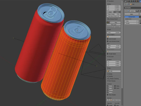 Lata de bebida aberta e fechada Modelo 3D