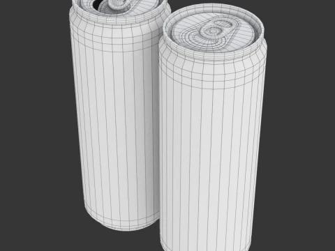 Lata de bebida aberta e fechada Modelo 3D