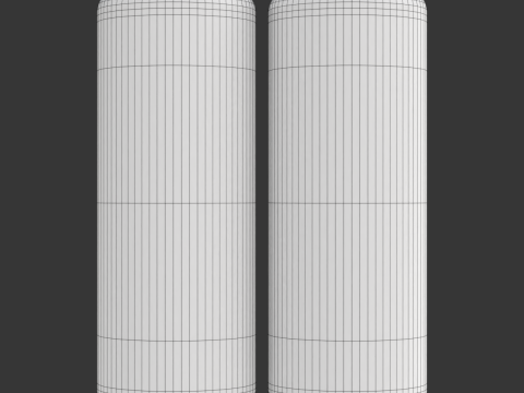 Open and closed drink can Model 3D