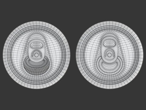 Lata de bebida aberta e fechada Modelo 3D
