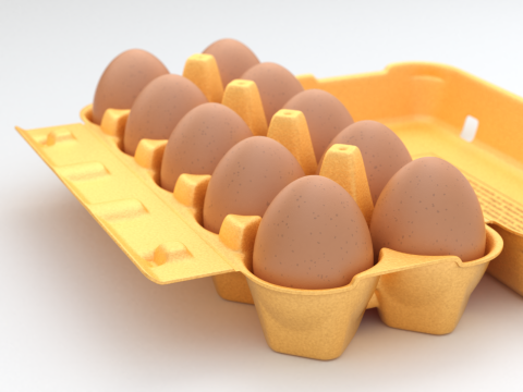 Rigged Egg Box 3D-Modell