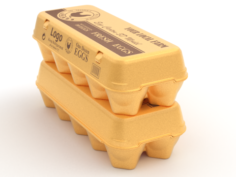Rigged Egg Box 3D-Modell