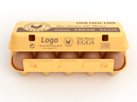 Rigged Egg Box 3D-Modell