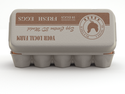 Rigged Egg Box 3D-Modell